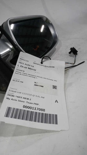 2011 Audi S4 Power Sdn Aluminum Finish W/O Memo Used OEM Left Door Mirror used OEM door mirror