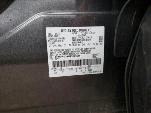2017 Ford Edge Power Black Textured Cap Spotter Gla Used OEM Right Door Mirror used OEM door mirror