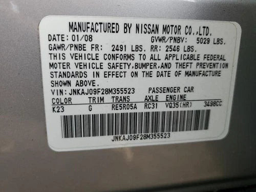 2008 Infiniti EX35 Power W/O Camera Left Gr Used OEM Left Door Mirror used OEM door mirror