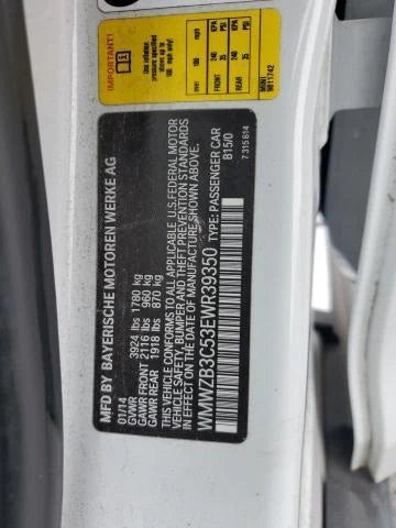 2014 MINI Countryman W/O Automatic Tilt Painted Cov Used OEM Right Door Mirror used OEM door mirror