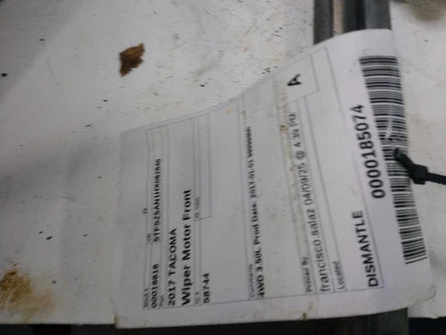 2017 Toyota Tacoma Used OEM Windshield Wiper Motor used OEM wiper motor