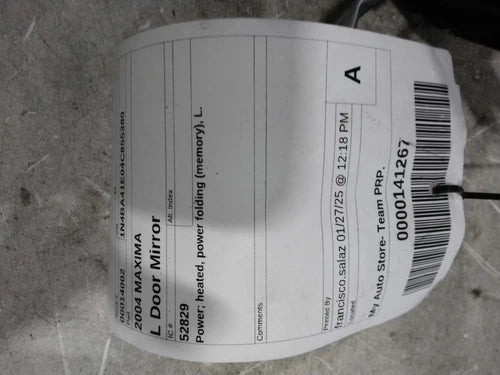 2004 Nissan Maxima Power Heated Power Folding Memory Used OEM Left Door Mirror used OEM door mirror