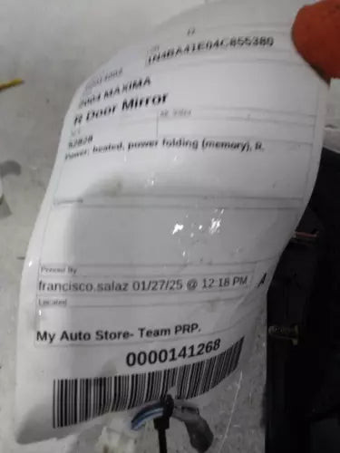 2004 Nissan Maxima Power Heated Power Folding Memor Used OEM Right Door Mirror used OEM door mirror