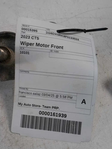 2023 Cadillac CT5 Wiper Motor Black fits Models Used OEM Wiper Motors used OEM wiper motor