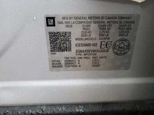 2019 Chevrolet Equinox Camera Rear Rear Bumper Mou Used OEM Park Assist Camera used OEM park assist camera