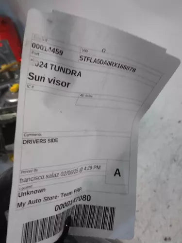 2024 Toyota Tundra Crew Cab Left Used OEM Left Sun Visor used OEM sun visor