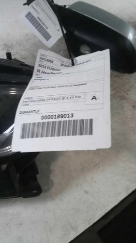 2013 Ford Fusion Halogen Right Used OEM Right Headlight Assembly used OEM headlight assembly