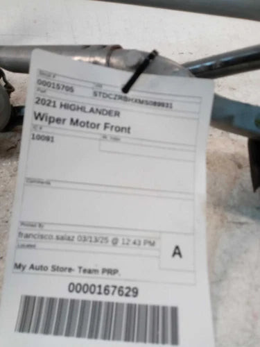 2021 Toyota Highlander Used OEM Windshield Wiper Motor used OEM wiper motor