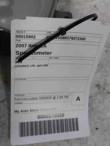 2007 Chevrolet Impala Cluster US Opt U2E Used OEM Speedometer Gauge used OEM instrument cluster