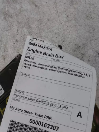 2004 Nissan Maxima Electronic Control Mod Used OEM Engine Control Module (ecm) used OEM engine control module