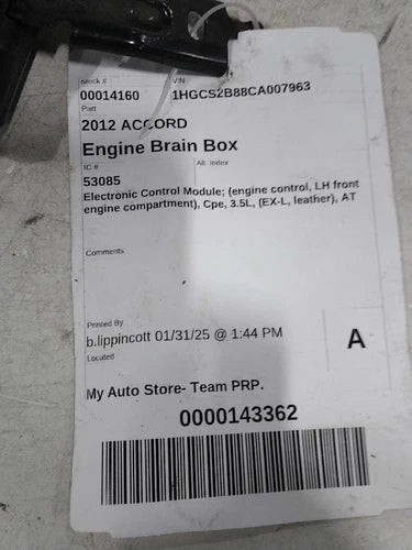 2012 Honda Accord Electronic Control Modu Used OEM Engine Control Module (ecm) used OEM engine control module