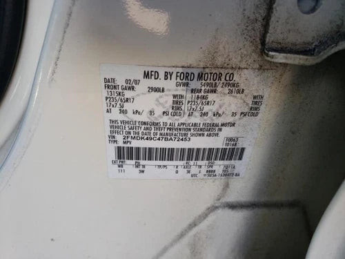 2007 Ford Edge Rear Entertainment Center Used OEM Infotainment Display used OEM infotainment display