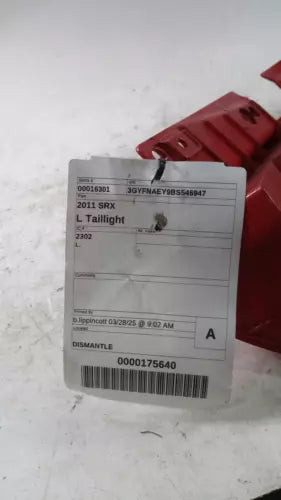 2011 Cadillac Srx Left Used OEM Left Tail Light Assembly used OEM tail light assembly