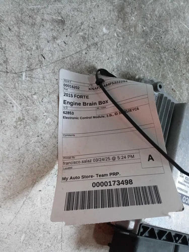 2015 Kia Forte Electronic Control Module Used OEM Engine Control Module (ecm) used OEM engine control module
