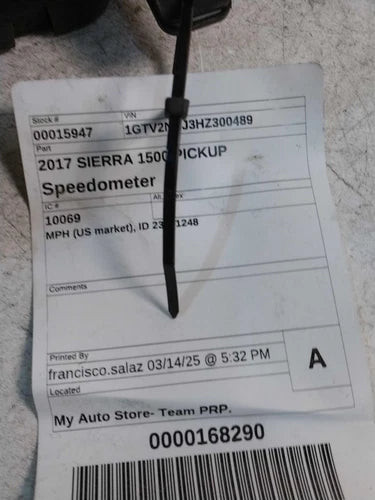 2017 GMC Sierra 1500 Pickup Cluster MPH US Market 6 Used OEM Speedometer Gauge used OEM instrument cluster