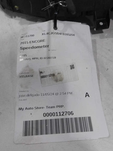 2015 Buick Encore Cluster MPH Id 42342739 Used OEM Speedometer Gauge used OEM instrument cluster