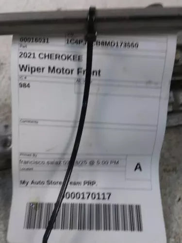 2021 Jeep Cherokee Used OEM Windshield Wiper Motor used OEM wiper motor