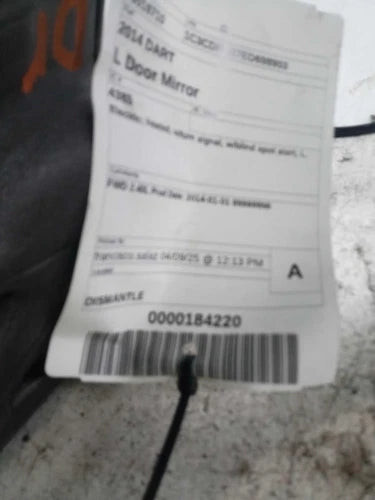 2014 Dodge Dart Electric Heated W/Turn Signal W/Blin Used OEM Left Door Mirror used OEM door mirror