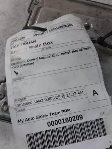 2016 Volkswagen Tiguan Electronic Control Used OEM Engine Control Module (ecm) used OEM engine control module