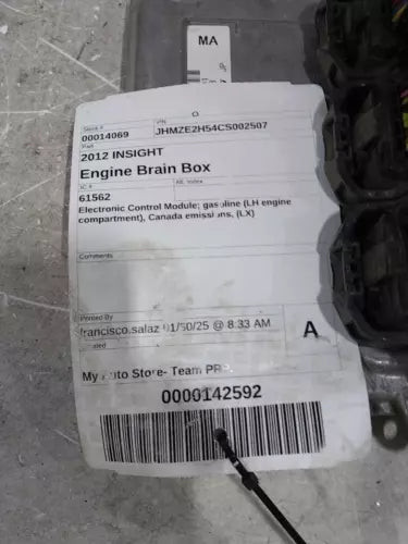 2012 Honda Insight Electronic Control Mod Used OEM Engine Control Module (ecm) used OEM engine control module