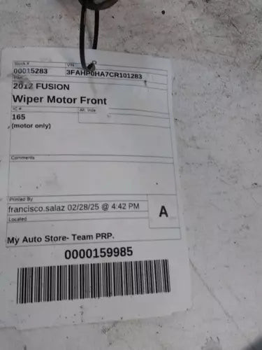 2012 Ford Fusion Motor Only Used OEM Windshield Wiper Motor used OEM wiper motor