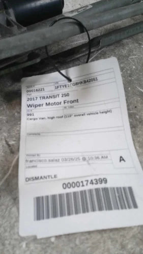 2017 Ford Transit 150 Chassis Cab Used OEM Windshield Wiper Motor used OEM wiper motor