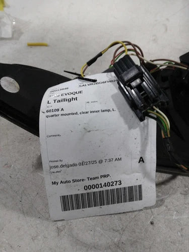 2015 Land Rover Evoque Left SUV LR074793 Used OEM Tail Lights used OEM tail light assembly