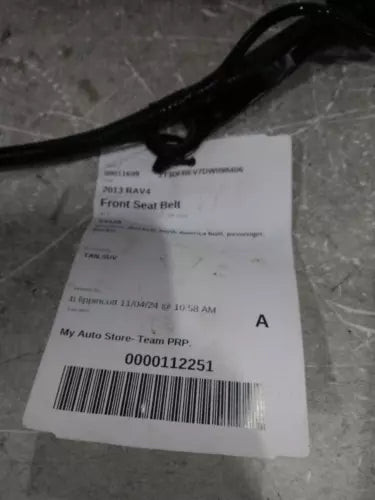 2013 Toyota RAV4 Bucket Passenger Buckle Used OEM Front Right Seat Belt Front used OEM seat belt