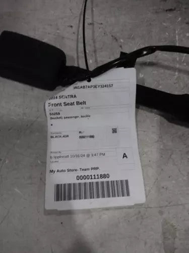 2014 Nissan Sentra Bucket Passenger Buckl Used OEM Front Right Seat Belt Front used OEM seat belt