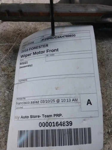 2010 Subaru Forester Used OEM Windshield Wiper Motor used OEM wiper motor