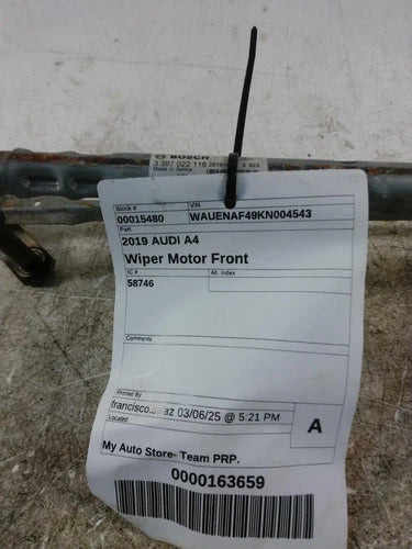 2019 Audi A4 Used OEM Windshield Wiper Motor used OEM wiper motor