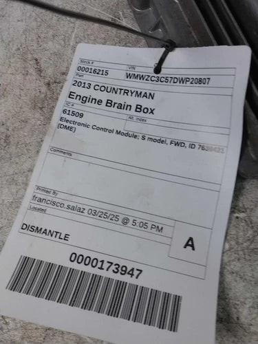2013 MINI Countryman Electronic Control M Used OEM Engine Control Module (ecm) used OEM engine control module