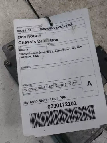 2010 Nissan Rogue Transmission Control Module Grey Used OEM Control Modules used OEM control module