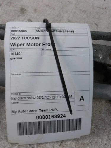 2022 Hyundai Tucson Gasoline Used OEM Windshield Wiper Motor used OEM wiper motor