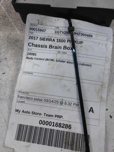 2017 GMC Sierra 1500 Pickup Body Control BCM Grad Used OEM Body Control Module used OEM body control module