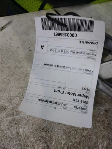 2016 Acura Tlx Used OEM Windshield Wiper Motor used OEM wiper motor