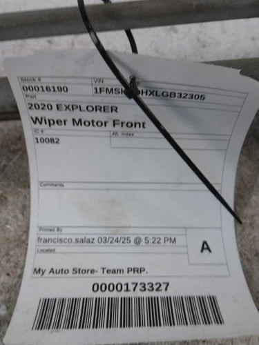 2020 Ford Explorer Used OEM Windshield Wiper Motor used OEM wiper motor