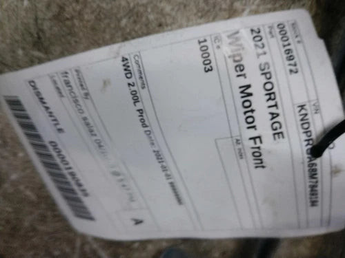 2021 Kia Sportage Sedan Used OEM Windshield Wiper Motor used OEM wiper motor