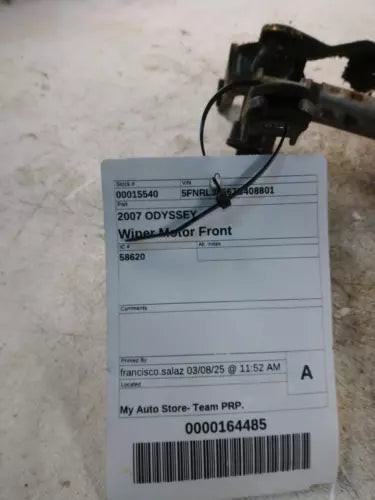 2007 Honda Odyssey Used OEM Windshield Wiper Motor used OEM wiper motor