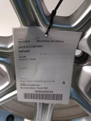 2019 Ford Ecosport 16x6-1/2 7 spoke Used OEM wheel used OEM wheel