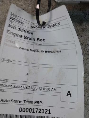 2021 Kia Sedona Electronic Control Module Used OEM engine control module used OEM engine control module