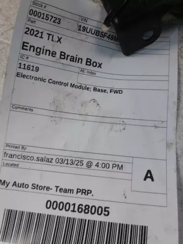 2021 Acura Tlx Electronic Control Module Used OEM engine control module used OEM engine control module