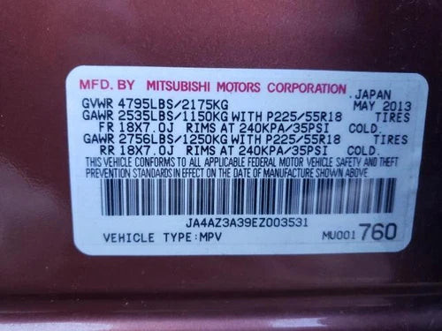 2014 Mitsubishi Outlander halogen Right Grad Used OEM headlight used OEM headlight