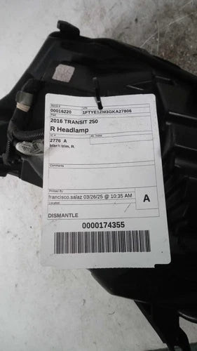 2016 Ford Transit 150 halogen Right Used OEM headlight used OEM headlight