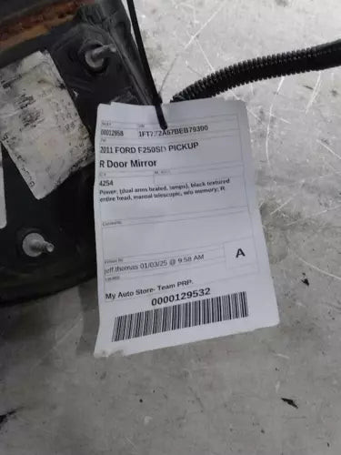 2011 Ford f250sd pickup Power dual arms heated Used OEM door mirror used OEM door mirror