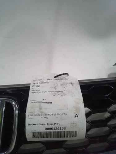 2013 Honda Accord upper Cpe Upper Used OEM grille used OEM grille