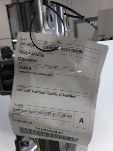 2018 Jaguar F-pace manual tilt and telescopic Used OEM steering column used OEM steering column