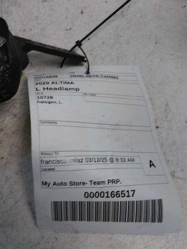 2020 Nissan Altima halogen Left Used OEM headlight used OEM headlight