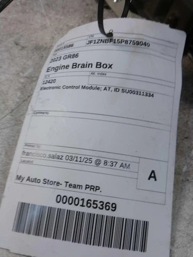 2023 Toyota Gr86 Electronic Control Modul Used OEM engine control module used OEM engine control module