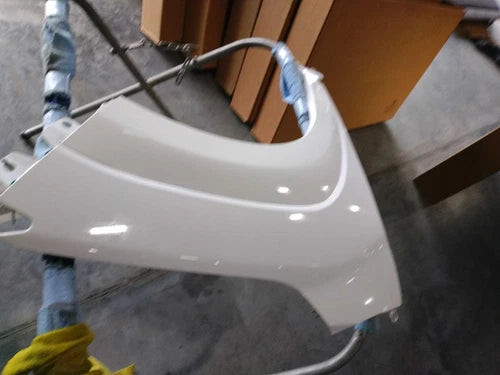 Used OEM Hyundai Kona Fender Right White 2022 R. Recycled Salvage Part used OEM fender